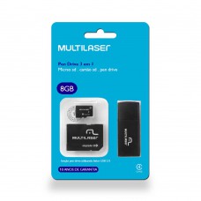 CARTAO DE MEMORIA MICRO SD 8 GB C/ADAPTADOR