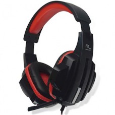 HEADSET GAMER C/MICROFONE PRETO/VERMELHO